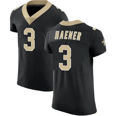 Men's Elite Jake Haener New Orleans Saints Black Team Color Vapor Untouchable Jersey