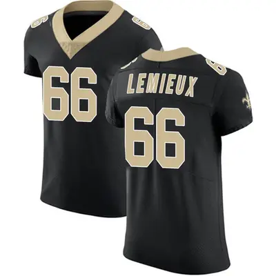 Men's Elite Shane Lemieux New Orleans Saints Black Team Color Vapor Untouchable Jersey