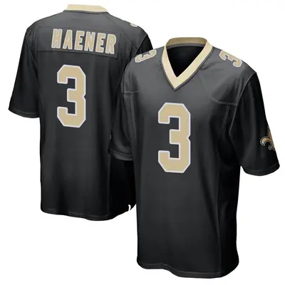Men's Game Jake Haener New Orleans Saints Black Team Color Jersey