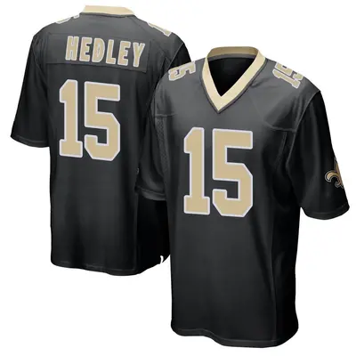 Men's Game Lou Hedley New Orleans Saints Black Team Color Jersey