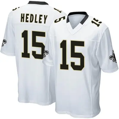 Men's Game Lou Hedley New Orleans Saints White Jersey