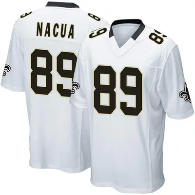 Men's Game Samson Nacua New Orleans Saints White Jersey