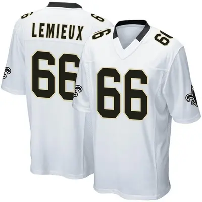 Men's Game Shane Lemieux New Orleans Saints White Jersey