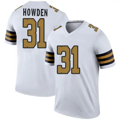 Men's Legend Jordan Howden New Orleans Saints White Color Rush Jersey