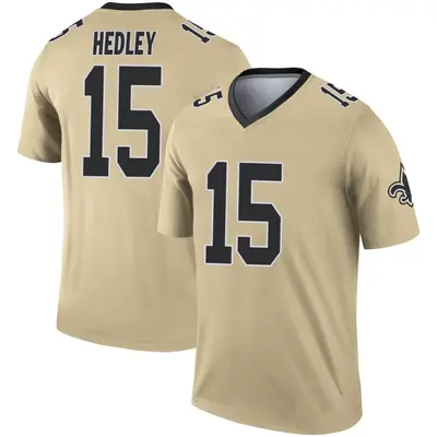 Men's Legend Lou Hedley New Orleans Saints Gold Inverted Jersey