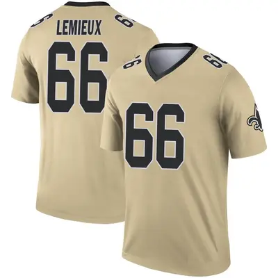 Men's Legend Shane Lemieux New Orleans Saints Gold Inverted Jersey