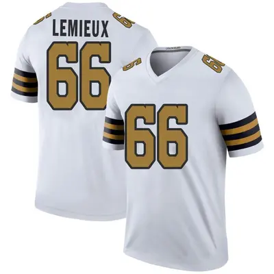 Men's Legend Shane Lemieux New Orleans Saints White Color Rush Jersey