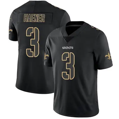 Men's Limited Jake Haener New Orleans Saints Black Impact Jersey
