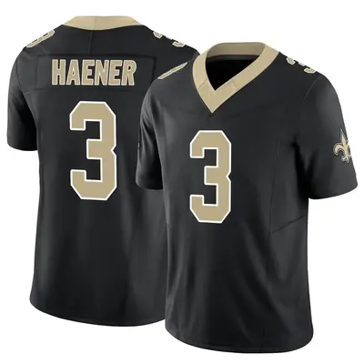 Men's Limited Jake Haener New Orleans Saints Black Vapor F.U.S.E. Jersey