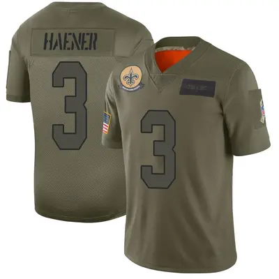 Men's Limited Jake Haener New Orleans Saints Camo 2019 Salute to Service Jersey