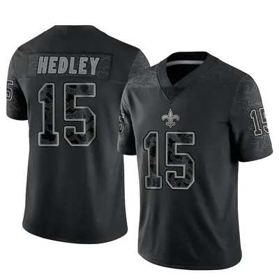 Men's Limited Lou Hedley New Orleans Saints Black Reflective Jersey