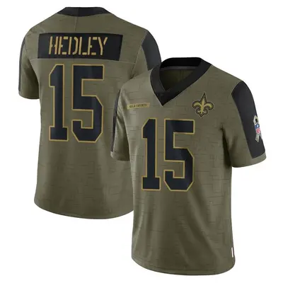 Men's Limited Lou Hedley New Orleans Saints Olive 2021 Salute To Service Jersey