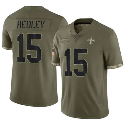 Men's Limited Lou Hedley New Orleans Saints Olive 2022 Salute To Service Jersey