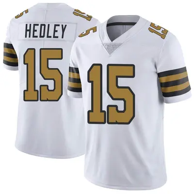 Men's Limited Lou Hedley New Orleans Saints White Color Rush Jersey