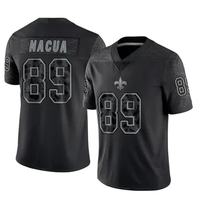 Men's Limited Samson Nacua New Orleans Saints Black Reflective Jersey