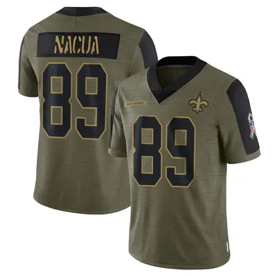 Men's Limited Samson Nacua New Orleans Saints Olive 2021 Salute To Service Jersey