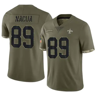Men's Limited Samson Nacua New Orleans Saints Olive 2022 Salute To Service Jersey