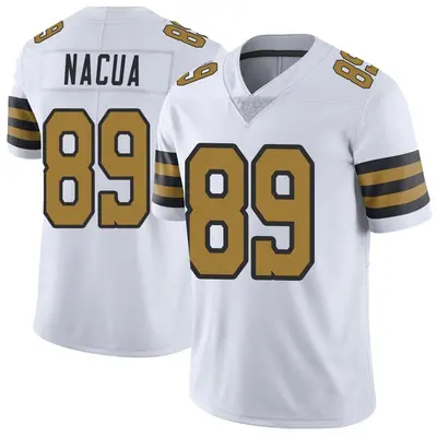Men's Limited Samson Nacua New Orleans Saints White Color Rush Jersey