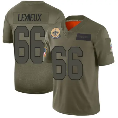 Men's Limited Shane Lemieux New Orleans Saints Camo 2019 Salute to Service Jersey
