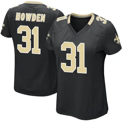 Women's Game Jordan Howden New Orleans Saints Black Team Color Jersey