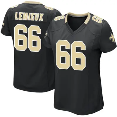 Women's Game Shane Lemieux New Orleans Saints Black Team Color Jersey