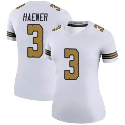 Women's Legend Jake Haener New Orleans Saints White Color Rush Jersey