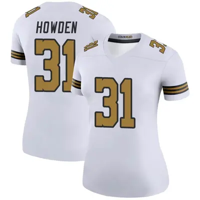 Women's Legend Jordan Howden New Orleans Saints White Color Rush Jersey