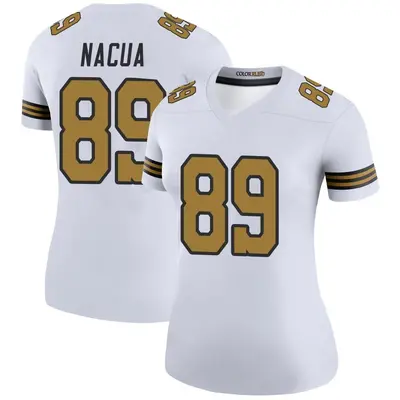 Women's Legend Samson Nacua New Orleans Saints White Color Rush Jersey