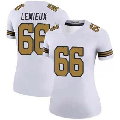Women's Legend Shane Lemieux New Orleans Saints White Color Rush Jersey