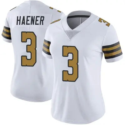 Women's Limited Jake Haener New Orleans Saints White Color Rush Jersey