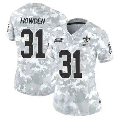 Women's Limited Jordan Howden New Orleans Saints Arctic Camo 2024 Salute to Service Jersey