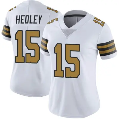 Women's Limited Lou Hedley New Orleans Saints White Color Rush Jersey