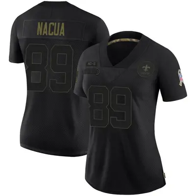 Women's Limited Samson Nacua New Orleans Saints Black 2020 Salute To Service Jersey