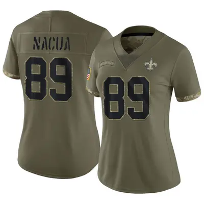 Women's Limited Samson Nacua New Orleans Saints Olive 2022 Salute To Service Jersey