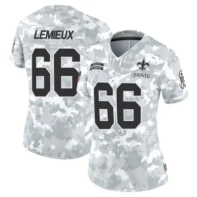 Women's Limited Shane Lemieux New Orleans Saints Arctic Camo 2024 Salute to Service Jersey