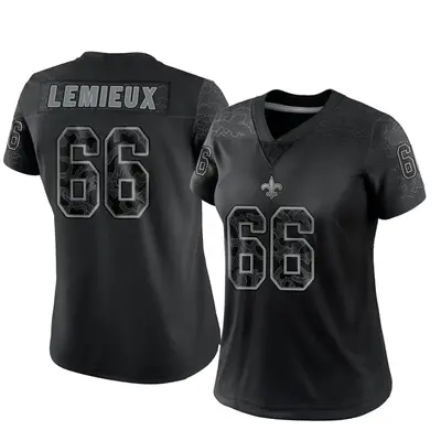 Women's Limited Shane Lemieux New Orleans Saints Black Reflective Jersey