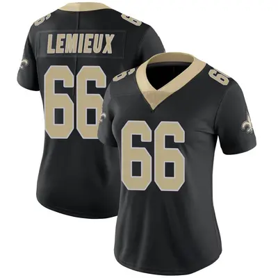 Women's Limited Shane Lemieux New Orleans Saints Black Team Color Vapor Untouchable Jersey
