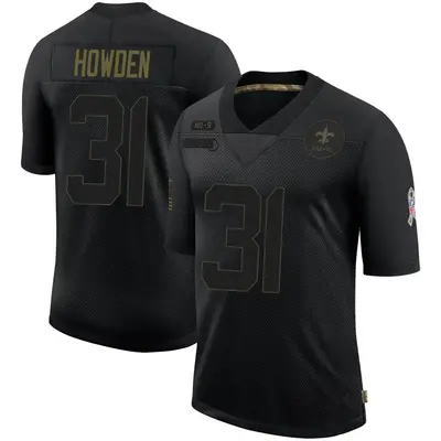 Youth Limited Jordan Howden New Orleans Saints Black 2020 Salute To Service Jersey